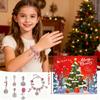 Christmas Advent Calendar Gifts, DIY Bracelet Making Kit For For Child Adult, 24-Days Christmas Countdown Calendar Jewelry Gifts
