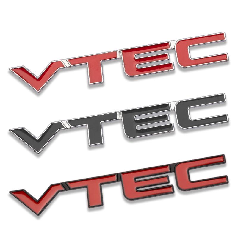 Bil 3D metall i-VTEC VTEC bil bakre bagasjeromskropp emblem-merke klistremerker for Honda CRV City Civic Hornet City Accord Insight