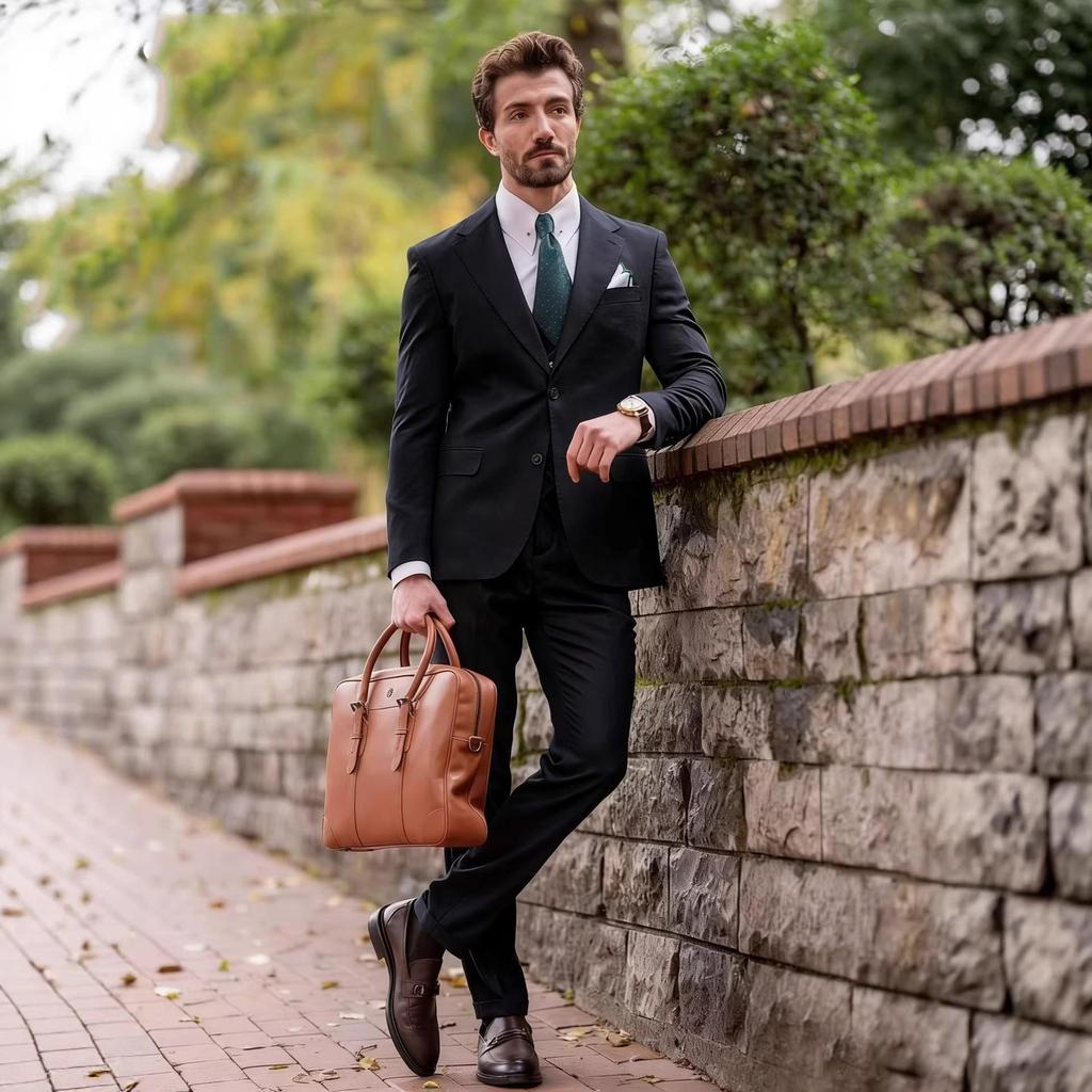 3 Piece  Men's Suits Slim Fit Peak Lapel Elegant Wedding Business Party Jacket Vest Pants Set High Quality