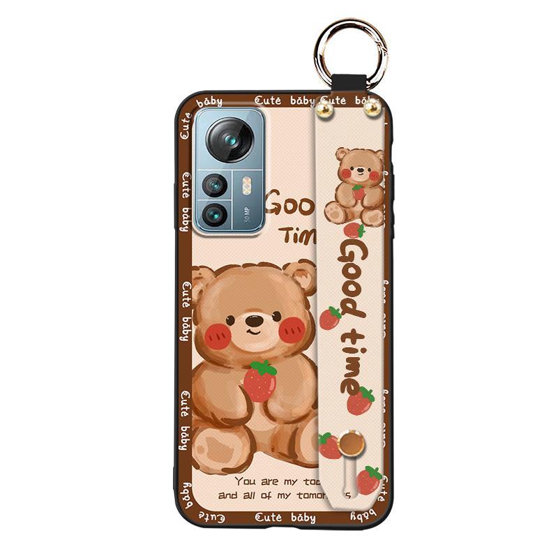 Wrist Strap Kickstand Phone Case For Blackview A85 Cartoon Soft case Dirt-resistant Durable Wristband Cute Anti-knock