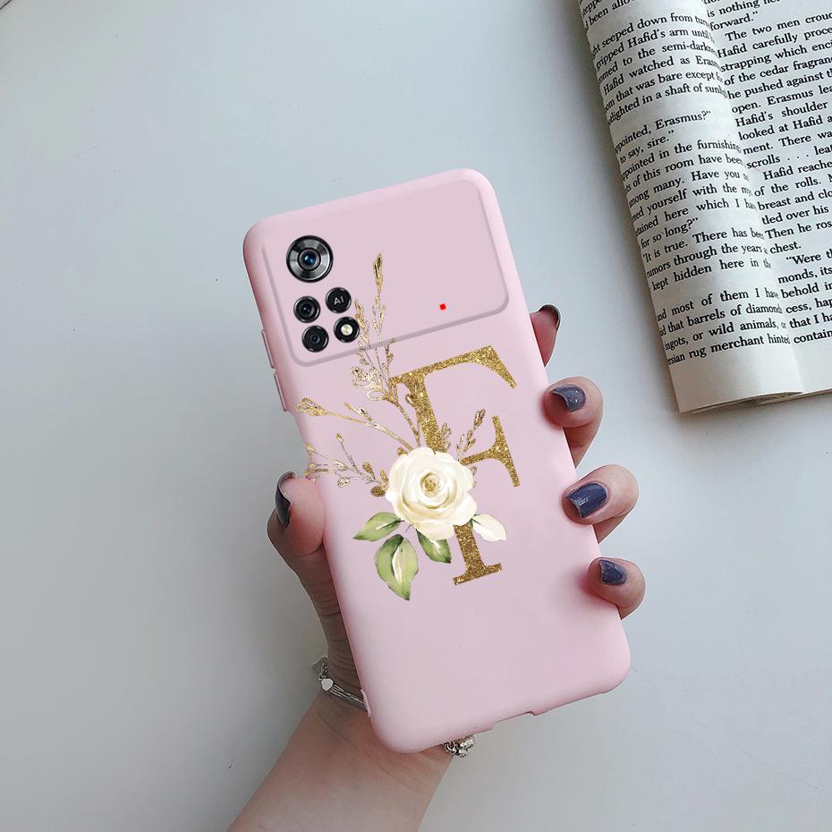 For Xiaomi Poco X4 Pro 5G Case Cute Letters Cover Slim Soft SIlicone Funda Phone Case For Xiaomi Poco X4 X 4 PocoX4 Pro 5G Shell