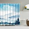 Colorful Trees Flower Palm Sunflower Bathroom Curtain Waterproof Polyester Shower Curtain Bath Curtain For Bathroom With Hooks