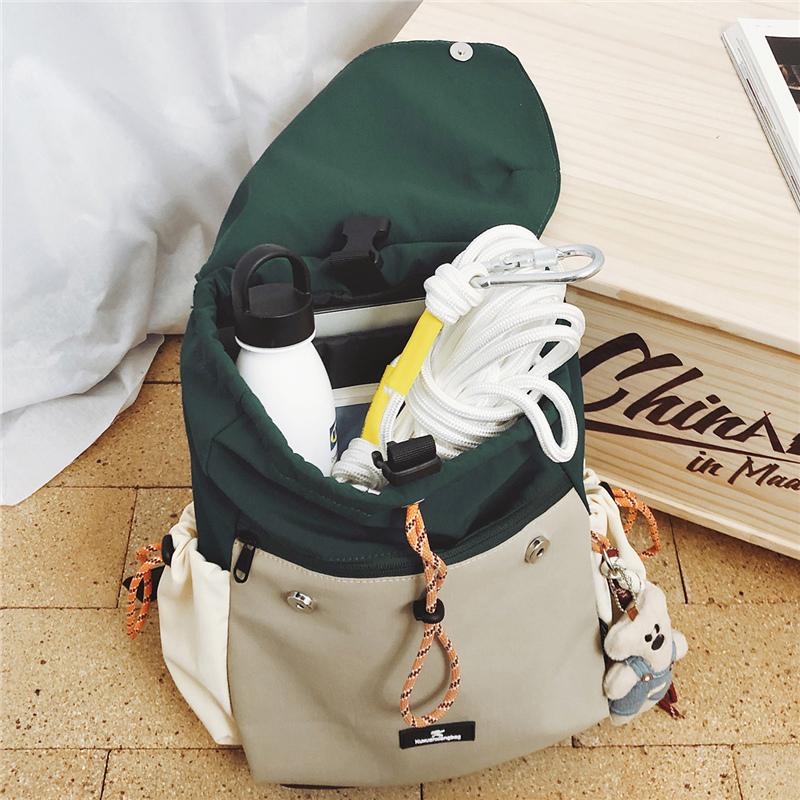 Compact Drawstring Backpack for Women and Men Lightweight Nylon Outdoor Travel Bag