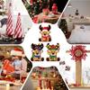 Christmas Deer Decorations Festive Tiered Tray Decorations 2D Deer Shape 3 Pieces Festive Tabletop Centerpiece For Holiday