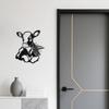 Metal Cow Wall Art Farmhouse Kitchen Decor 12x11 Inch Rustic Animal Sculpture for Living Room Garden Indoor Outdoor Metalwork