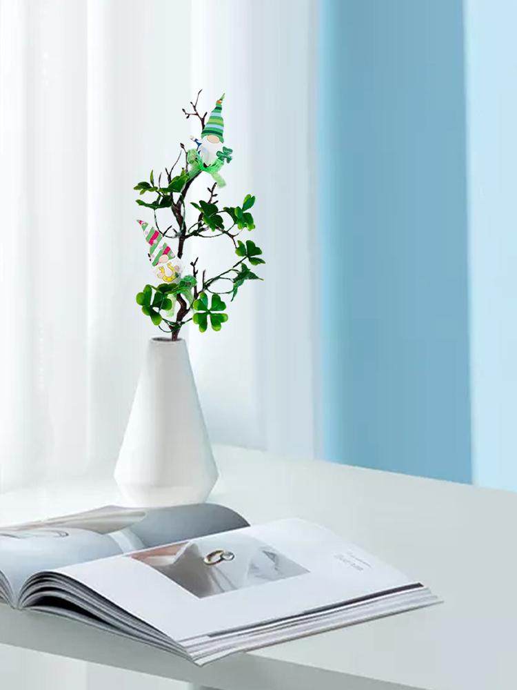 Kunstbloemenstruik Levendige Kleuren Duurzaam Plastic Levensgetrouw Veel Gebruikt Nep Klaver Stengel