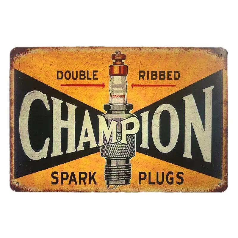 Vintage Car Gas Oil Harvest Classic Rusty Metal Sign Multi-tin Sign Garage Wall Decoration Motorcycle Repair Shop Decoration