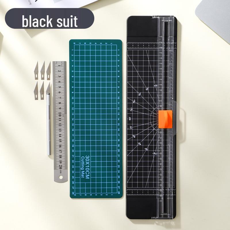 Dual Blade Portable Paper Cutter - Durable Sharp Craft & Office Knife for Students and Artists