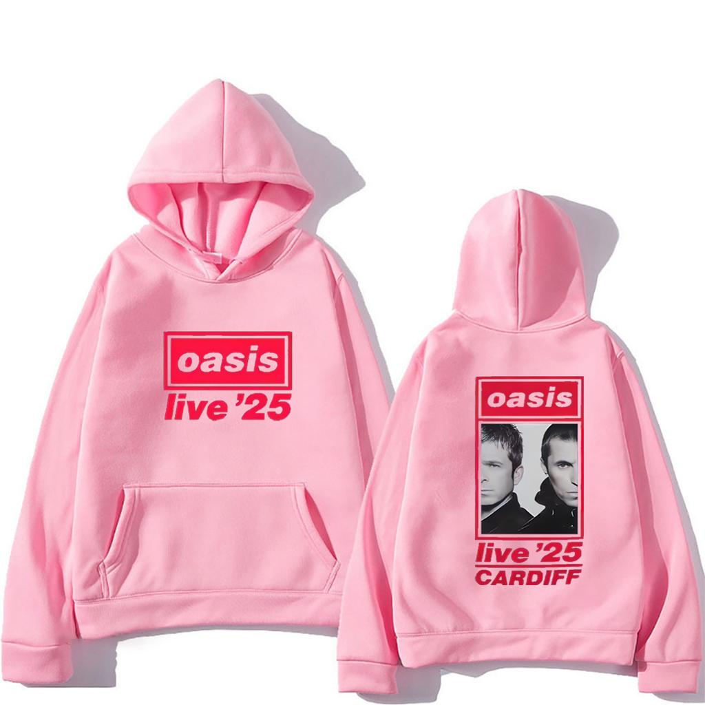 Oasis Live'25 CARDIFF Autumn Winter Hoodie Men Women's 2025 Tops Fashion Hip Hop Streetwear Vintage Fleece Long Sleeve Pullovers