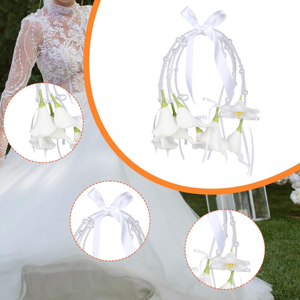 Bridal Bouquet Bride Handheld Flowers Artificial for Engagement