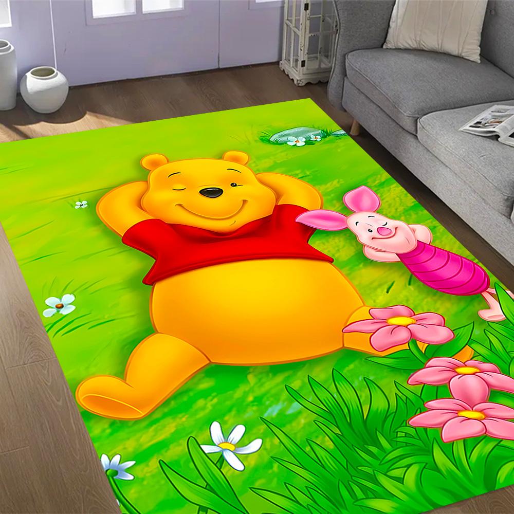 Ferkels Lila Schal Abenteuer Disney Zeichentrickfilm Thema Rutschfester Teppich - Polyester, Heimdekoration, Geeignet für Schlafzimmer, Wohnzimmer, Eingangsbereiche und Studios