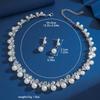 Elegant Pearl Necklace and Earrings Set: Versatile Four-Piece Wedding Jewelry with Tassel and Clavicle Chain