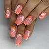 European and American Square Orange Hill Pattern Manicure Irregular Ripple Fake Nail Finished Nail Piece Nails