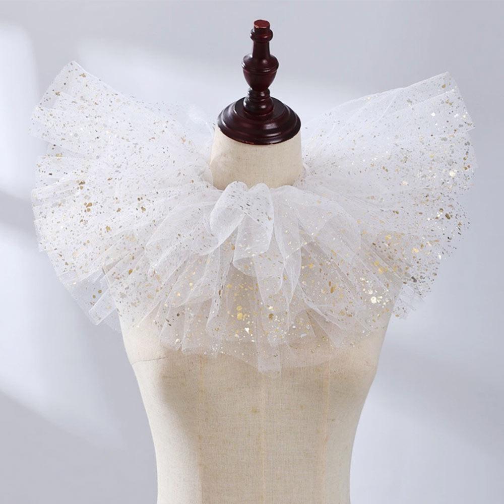 Mode Viktorianischer Falscher Kragen Abnehmbarer Klassischer Jabot-Kragen Vintage Rüschenspitze Bekleidungszubehör Bühne