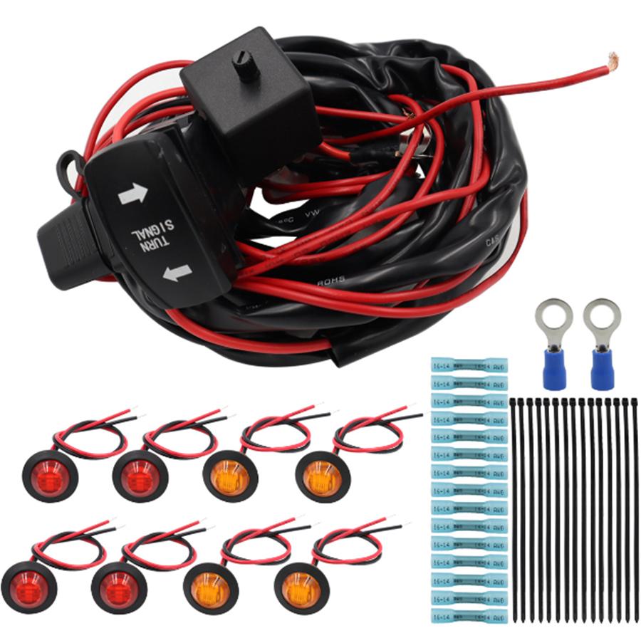 ATV UTV Street Legal Rocker Switch Turn Signal Kit For Polaris RZR Ranger Can-Am