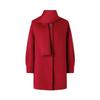 JUZI ANNACO Single-Breasted Tencel Wool Mid-Length Coat