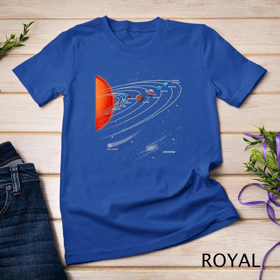 Solar System Planets Out of Space Astronomy Unisex T-shirt 5 S