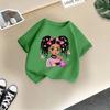 Girls' Cartoon Print Casual Round Neck Short-Sleeve T-Shirt - Summer Collection