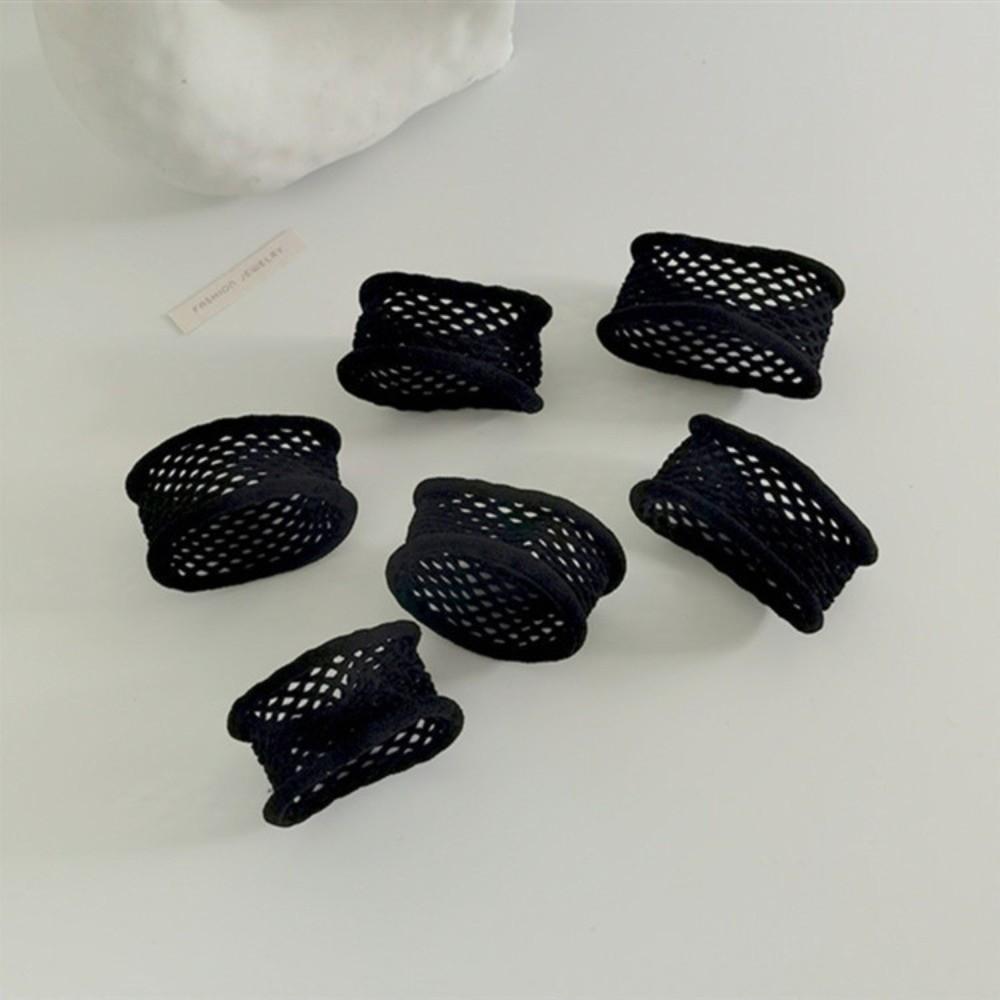 

6pcs Wide Brimmed Elastic Hair Ties Stretch Rubber Band Ponytail Holder Band For Women Girls D