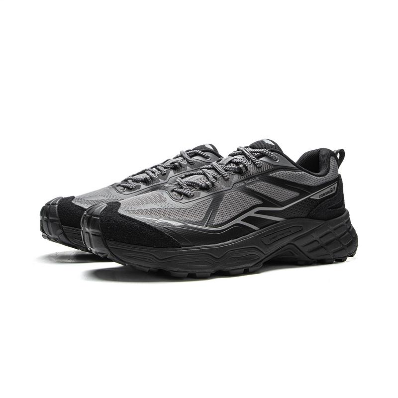 New LiNing CF Tracing, Wild Xingshan 2 Breathable And Resilient Low top Outdoor Shoes Unisex Black Gray AHCV071-5