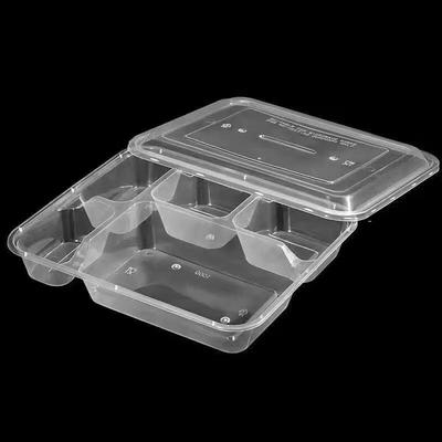 Disposable 5-Compartment Meal Prep Containers with Lids