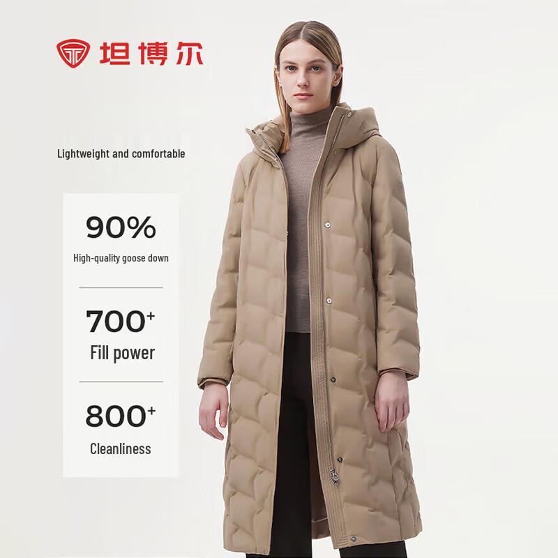 

Tanboer Women s Long Goose Down Hooded Puffer Coat TBF320296A XL