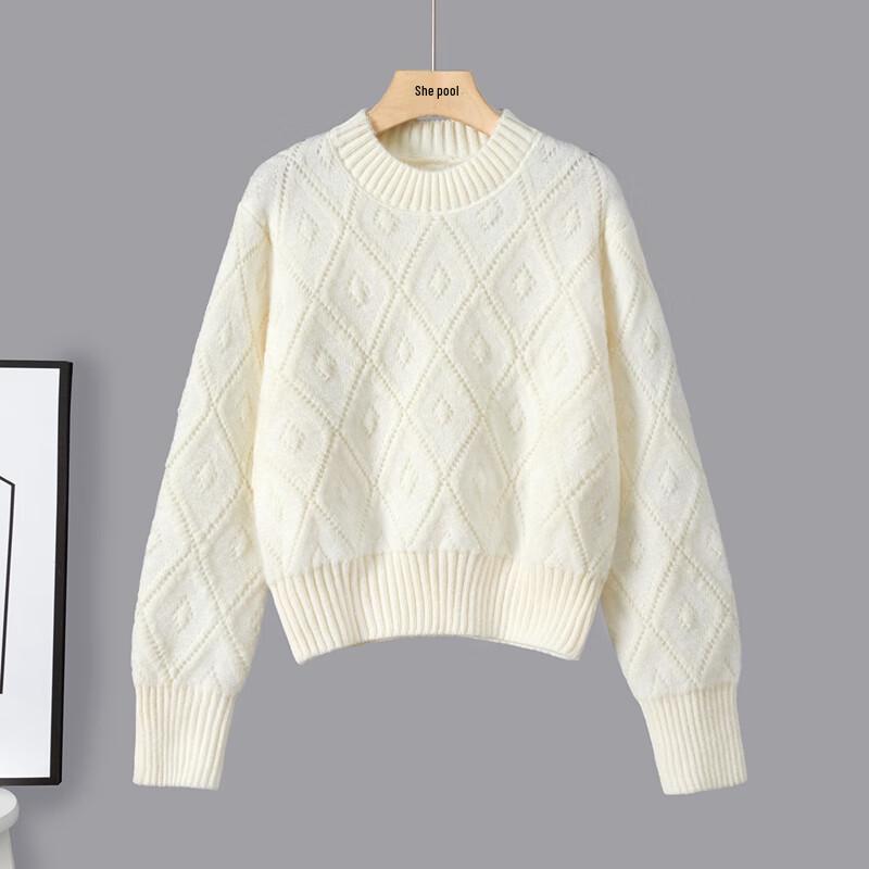 

Women s Fall 2025 Loose Round Neck Long Sleeve Color Block Sweater One Size