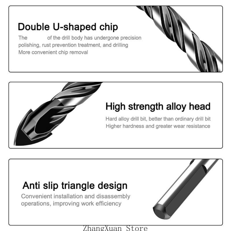 Multiple Material Essential Drill Bit for Tile Concrete Brick Glass and Applications Home Improvement Projects