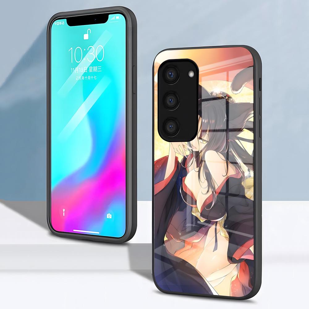 H-high Sschool D-D Kuroka Handyhülle Für Samsung S26 S25 S24 FE S23 S22 S21 Plus S20 Ultra Note20Ultra Schwarze Glasabdeckung