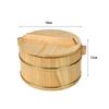 דלי אורז לאידוי מעץ קערת אורז לסושי קערת אורז עגולה רב פעמית מונעת הידבקות עם מכסה למסעדה מנות ראשונות חטיפים