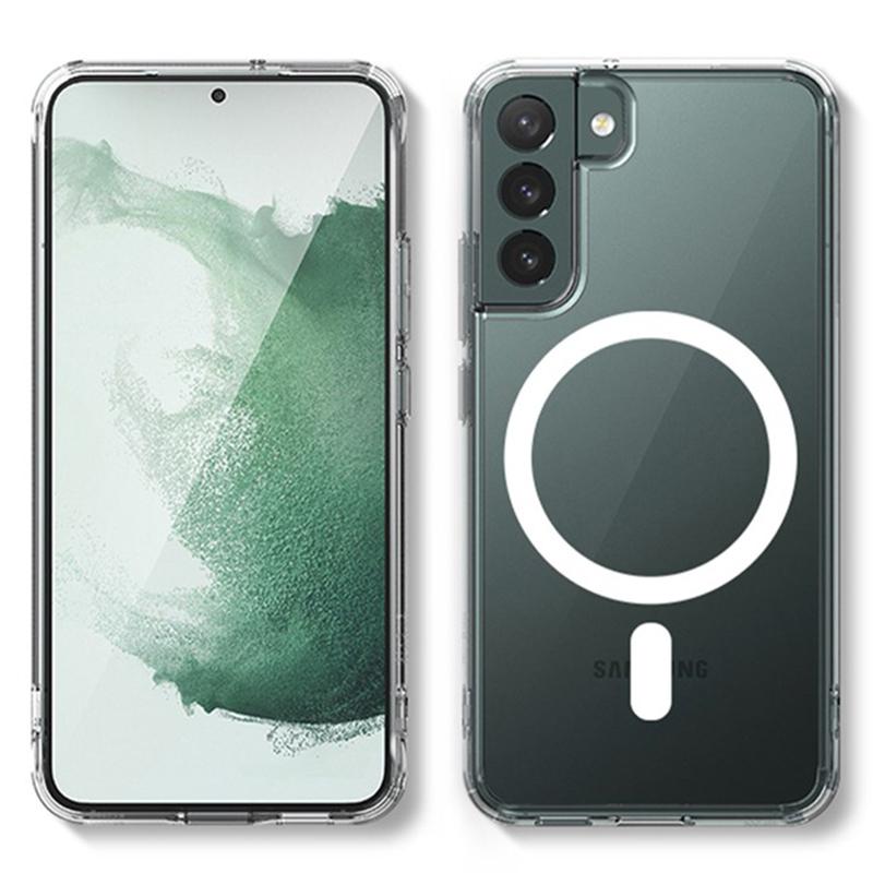 For Samsung Galaxy S24 Case TPU Crystal Phone Cover Compatible with MagSafe