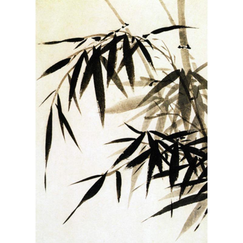 Gerahmtes Bambus-Kunstposter Dekorative Wandmalerei