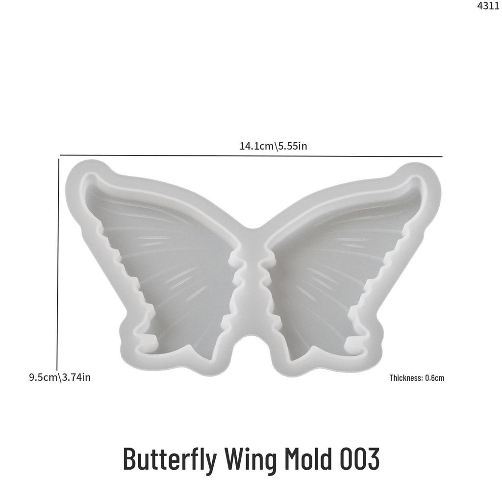 Poppy Crystal Resin Butterfly Wing Pendant Silicone Mold for DIY Aroma Stone Ornaments