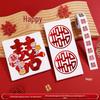 Mini Double Happiness Wedding Stickers - Self-Adhesive Red Seals for Envelopes and Egg Decorations
