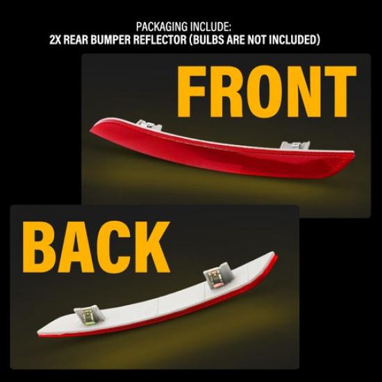 Rear 2PCS Reflector Bumper Red For Brake L&R 2011-2013 BMW XDrive 535I Sedan F10