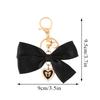 1pc, Imitation Pearl Keychain Sweet Fashion Ribbon Bowknot Keyring Accessories Metal Buckle Women Bag Charms Best Gifts Jewelry