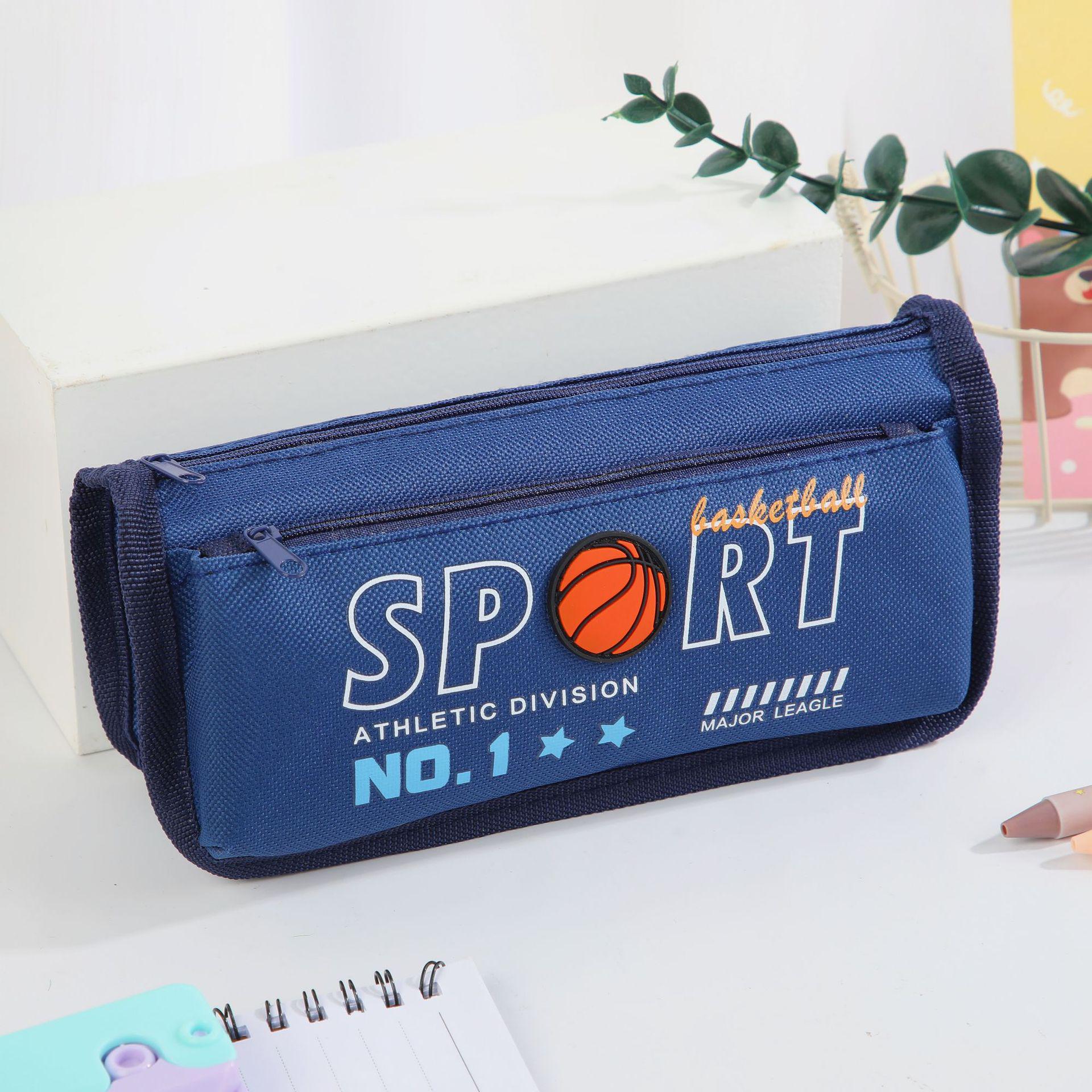 

Приграничный студенческий пенал: Дизайн в виде спортивного мяча, Креативный, Вместительный, Простой Оксфордская ткань для мальчиков 21*6.5*10cm/52g