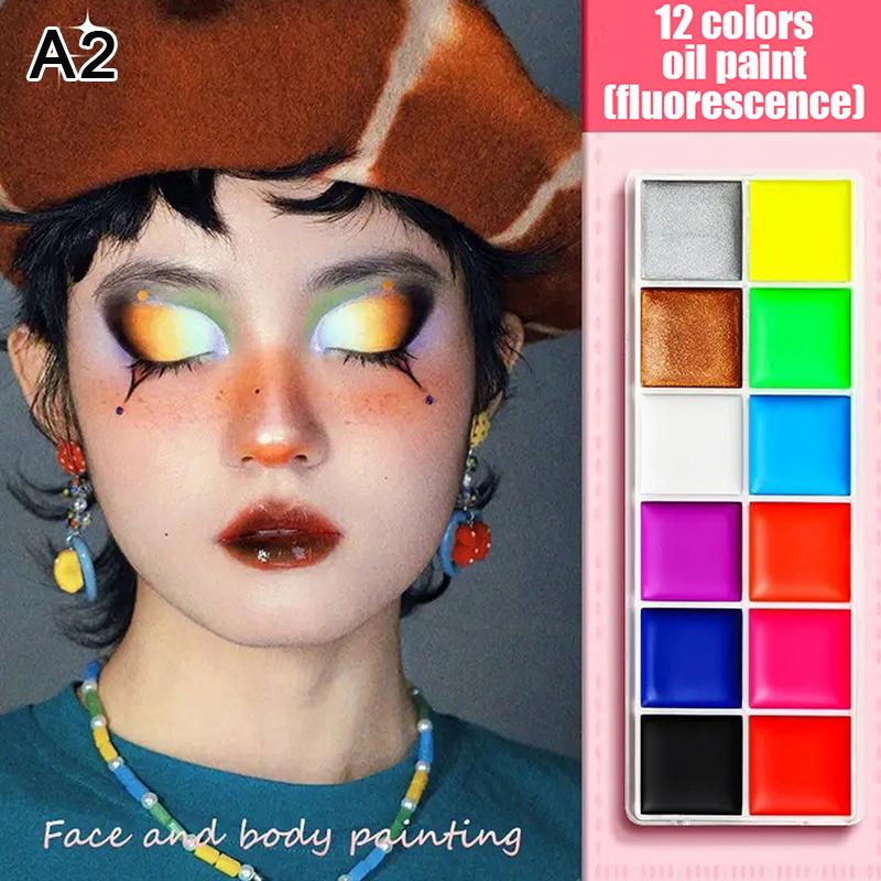Face Body Paint Palette Professional Flash Non Toxic Safety Tattoos Paint Party Decoration Artist Fancy Makeup Set