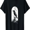Mystisches Rabe T-Shirt Raabe Krähe Rabe Mond Hoodie Vogel T-Shirt