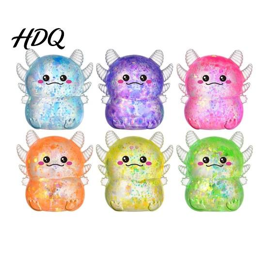 Portable Stress Reliever Axolotl Squeeze Toy Set Relief Toys for Adults Kids A