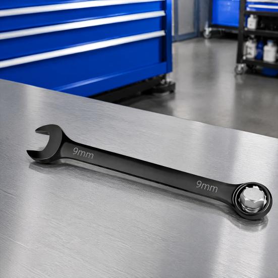 Heavy Duty Steel Spanner Double End Combination Wrench, Heavy-Duty Metric Hexagonal Bolt Tightening Tool High-Strength for Automotive Construction