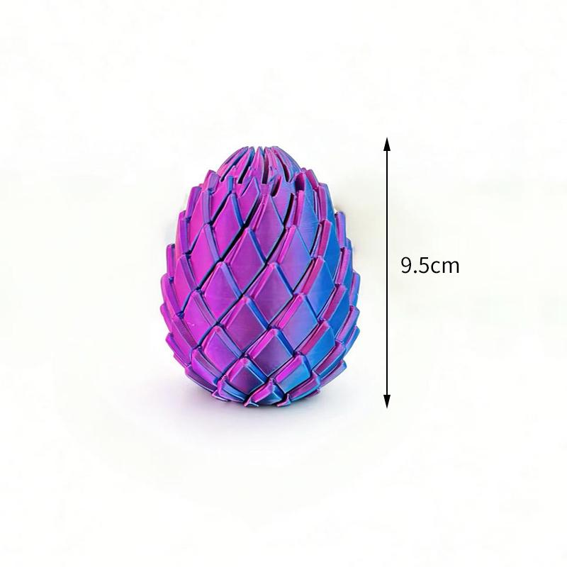 Uovo di Drago Giocattolo Decompressione Stampa 3D - Sfera Fidget Rotante Liscia Sollievo Ansia ADHD Giocattolo per Dita Eco-Sicuro per Bambini Adulti
