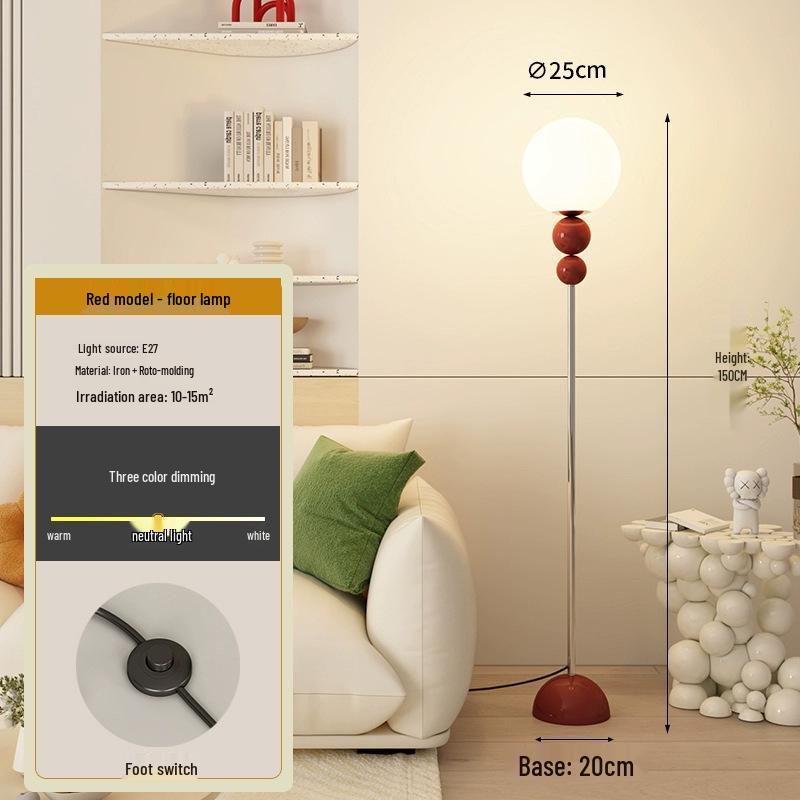 Luxury Minimalist Cream Floor Lamp for Living Room and Bedroom