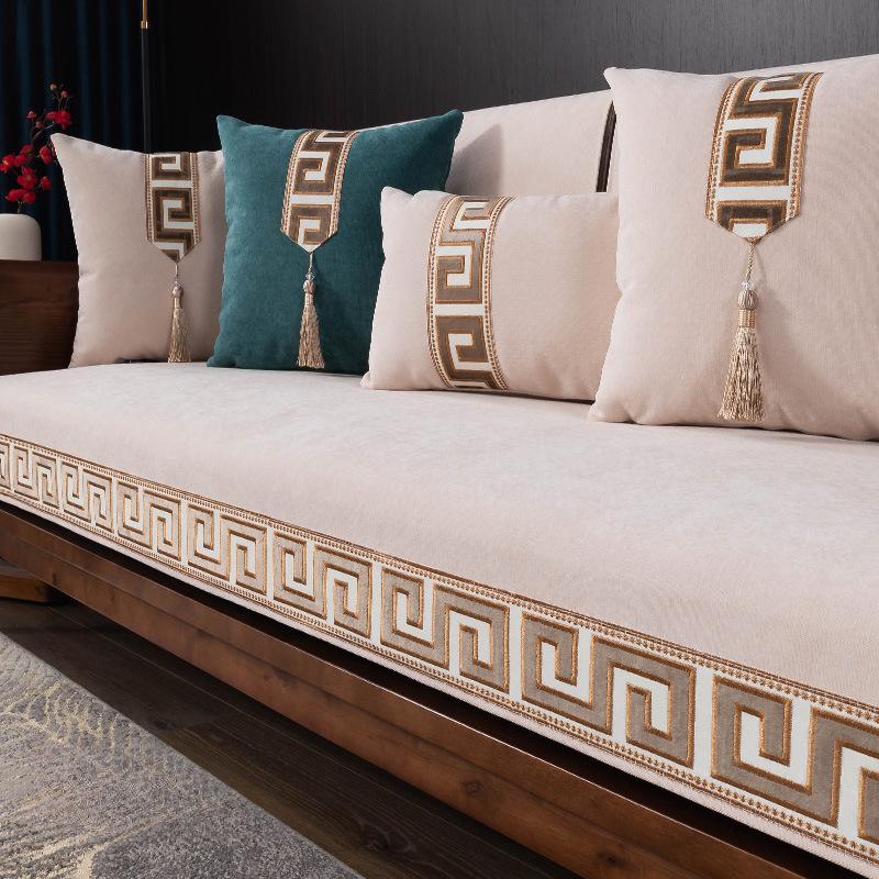 New Chinese Style Sofa Cover Chenille Sofa Cushion Wear Resistant Anti-Slip Sofa Cover Universal for All Seasons Couch Cushion