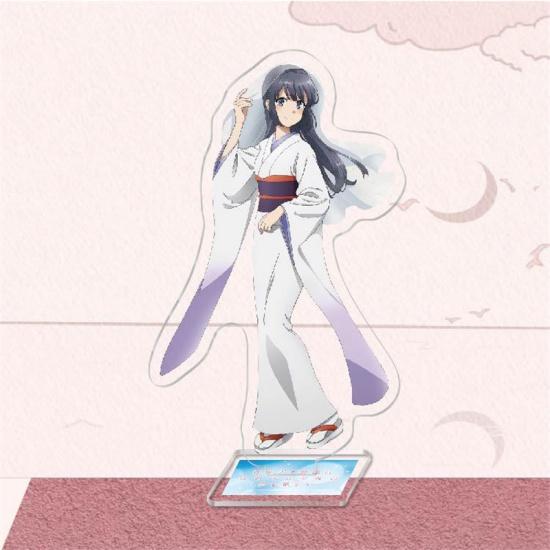 Anime Sakurajima Mai Senpai Acrylic Figure Stand Model Plate Keychain Rascal Does Not Dream of Bunny Girl Desk Decor