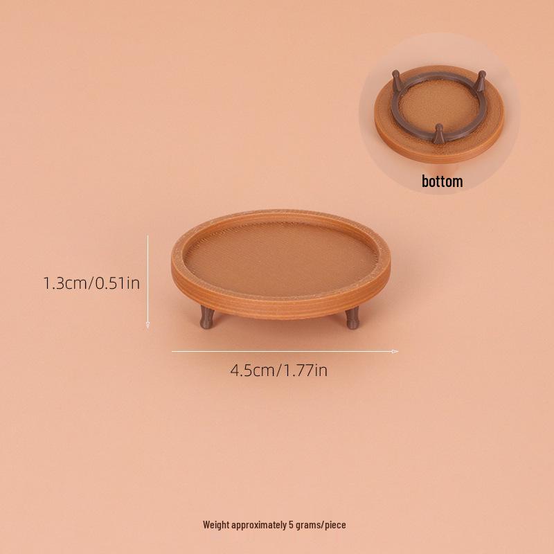 Miniature Dollhouse Dining Set: Food, Cake, Fruit, and Kitchen Tray Accessories.