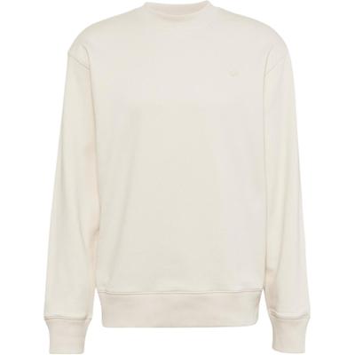 adidas Originals Solid Color Logo Print Crew Neck Sweatshirt Men Tops White HK2939