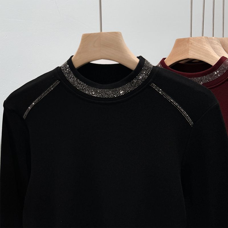 Dámské topy plus size podzim zima střední délky sametové zahuštěné elastické košile módní potisk volné ležérní topy