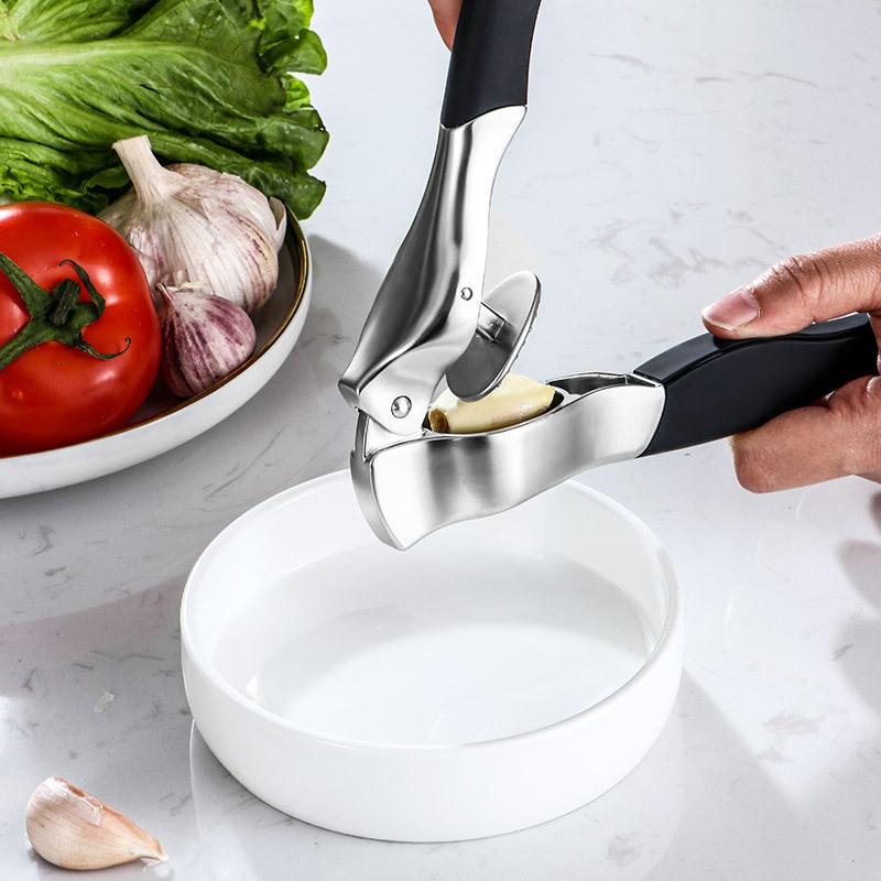 Garlic Peeler Kitchen Accessories Manual Minced Garlic Garlic Tongs Household Kitchen Tools Gadgets Dining Bar Home Garden