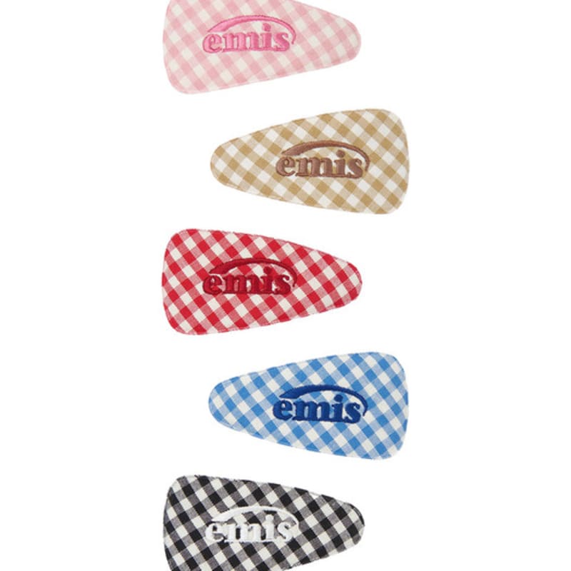 

EMIS GINGHAM CHECK WIDE HAIRPIN BLUE